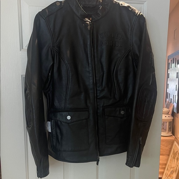 Harley-Davidson Jackets & Blazers - Harley-Davidson Black Leather Riding Jacket Large NWT 3